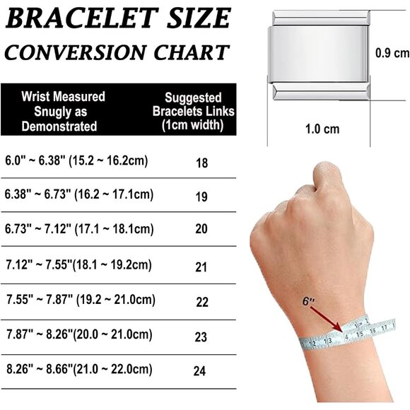 Customizable Silver Italian Charm Bracelet Gift Set - 20 Charms & Tools Included - Picture 2 of 7